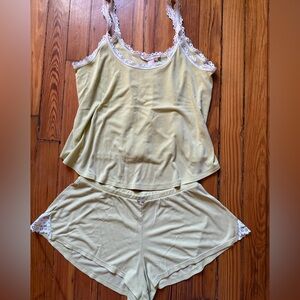 Victoria's Secret green Lace Pajama Set